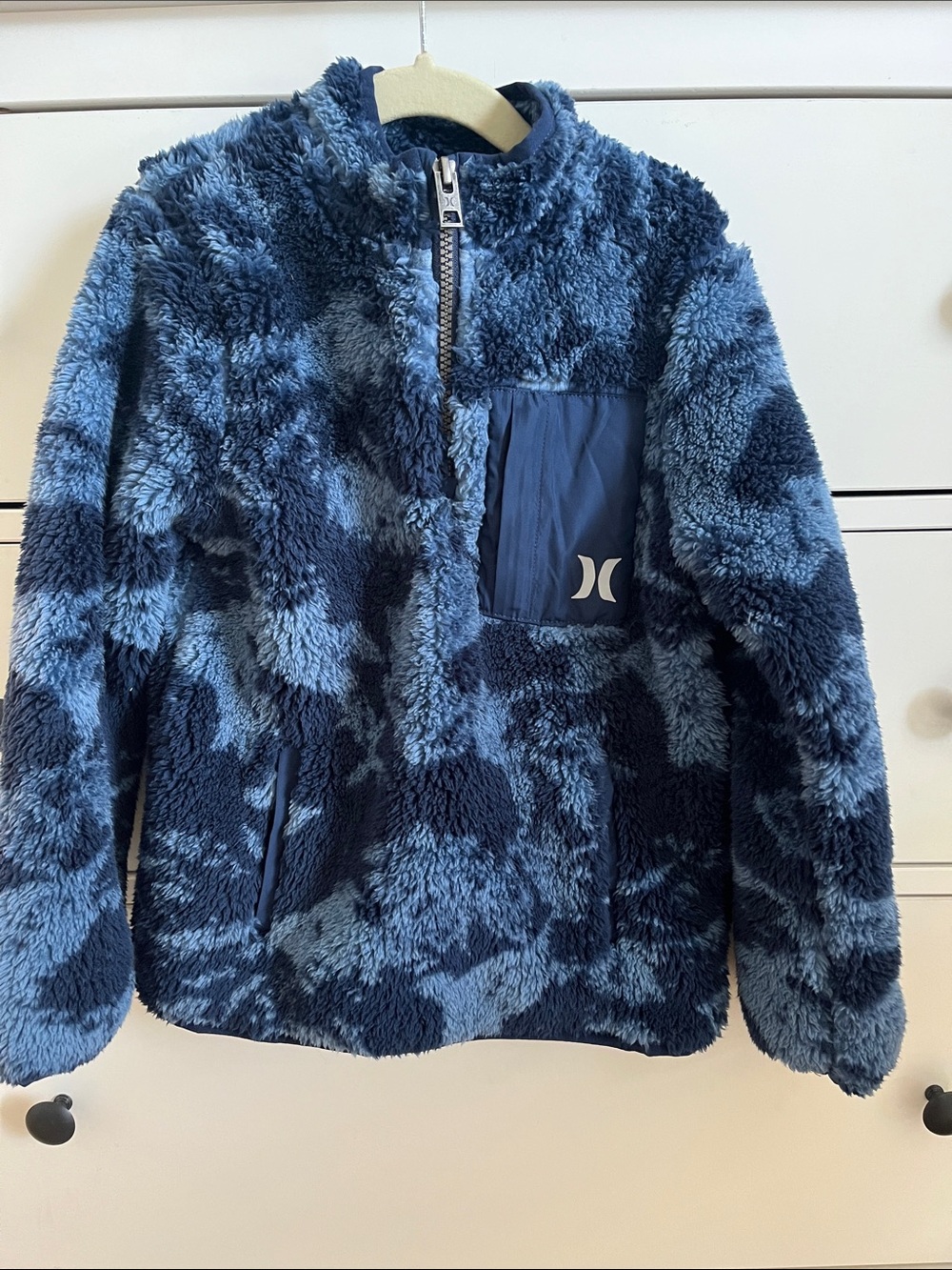 Hurley Blue Camouflage Sherpa Pullover
